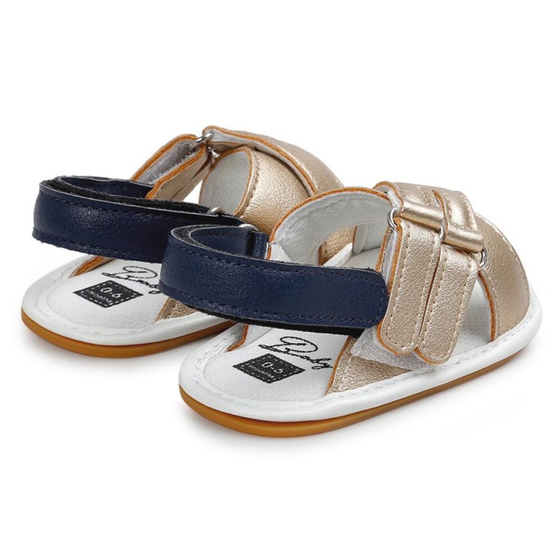 Baby Girls Magic Tape Open Toe PU Sandals Kids Shoes