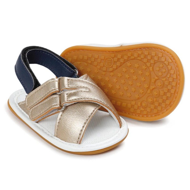 Baby Girls Magic Tape Open Toe PU Sandals Kids Shoes