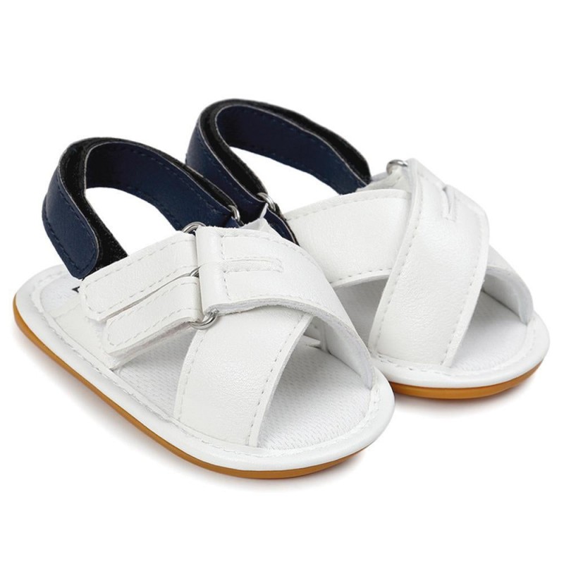 Baby Girls Magic Tape Open Toe PU Sandals Kids Shoes