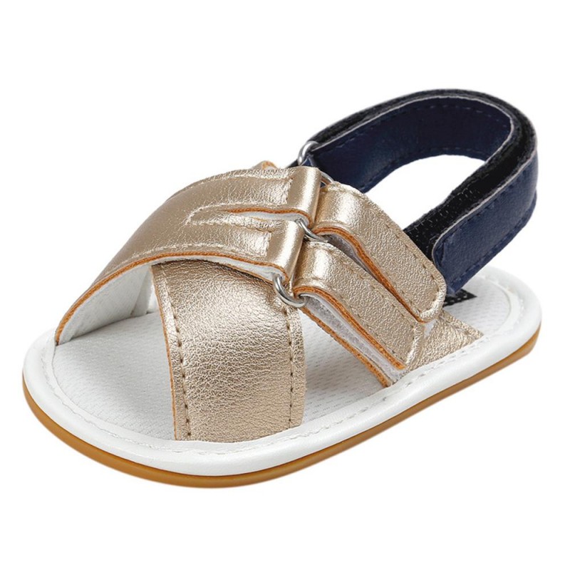 Baby Girls Magic Tape Open Toe PU Sandals Kids Shoes