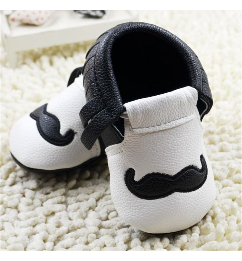 Baby Boys Mustache Pattern Slip On Infant shoes