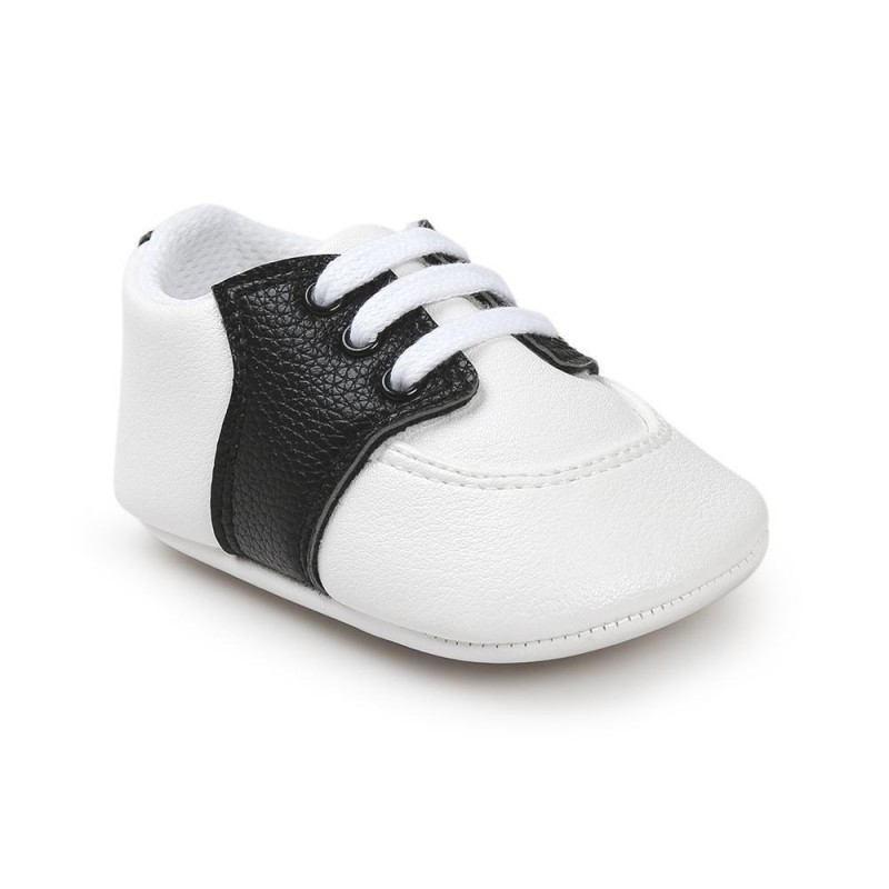 Baby Non-Slip Color Block Lace Up Sneakers Cheap Kid Shoes 