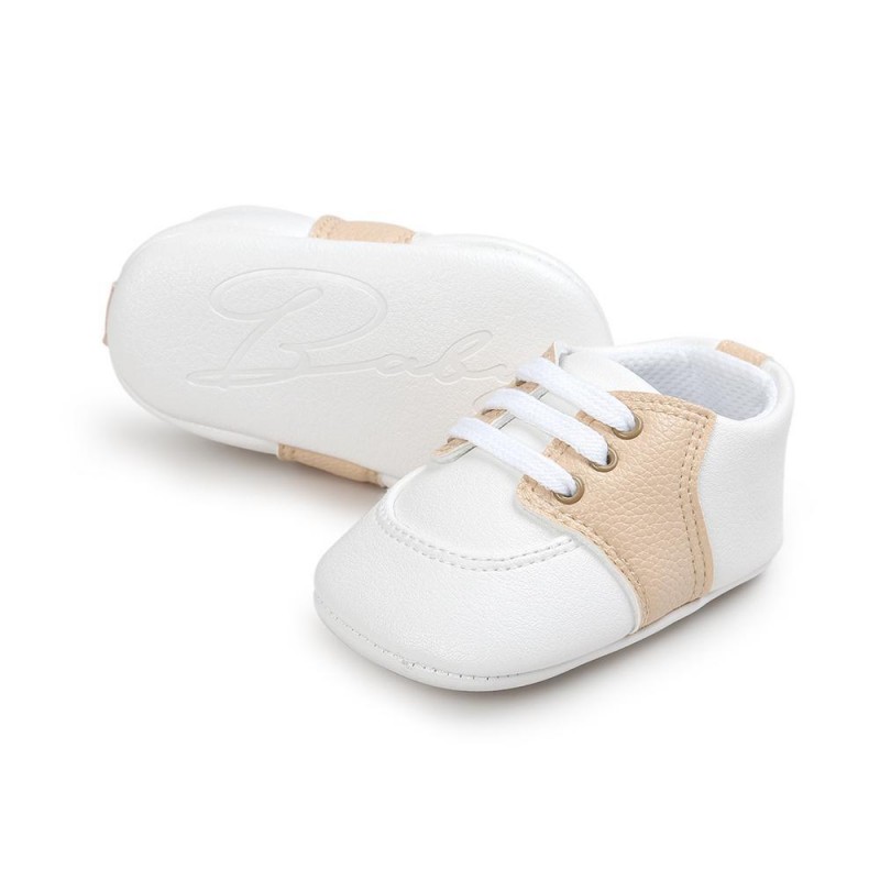 Baby Non-Slip Color Block Lace Up Sneakers Cheap Kid Shoes 