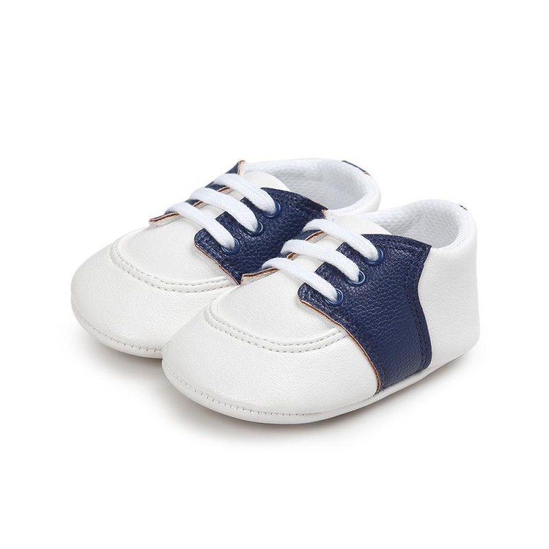 Baby Non-Slip Color Block Lace Up Sneakers Cheap Kid Shoes 
