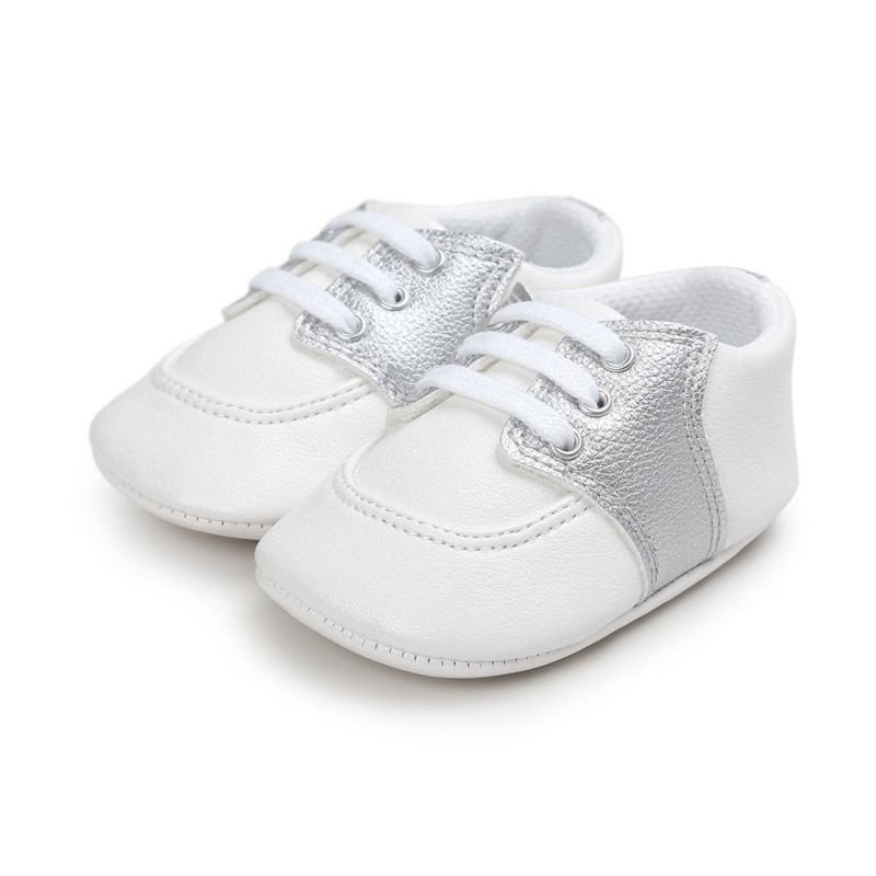 Baby Non-Slip Color Block Lace Up Sneakers Cheap Kid Shoes 