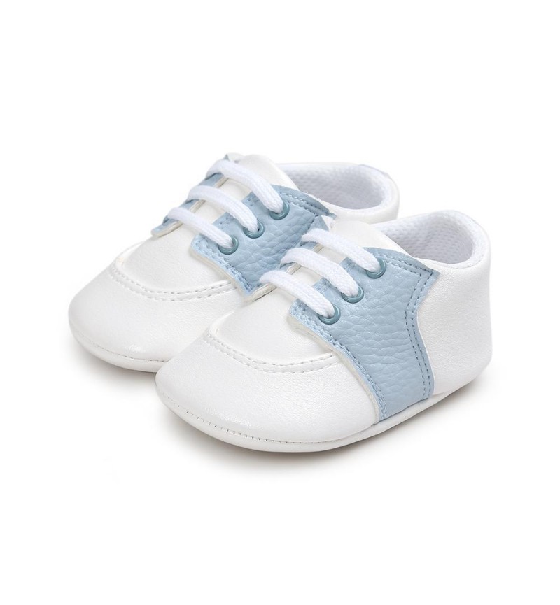 Baby Non-Slip Color Block Lace Up Sneakers Cheap Kid Shoes 