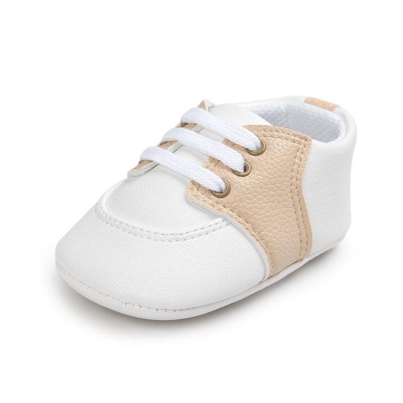 Baby Non-Slip Color Block Lace Up Sneakers Cheap Kid Shoes 
