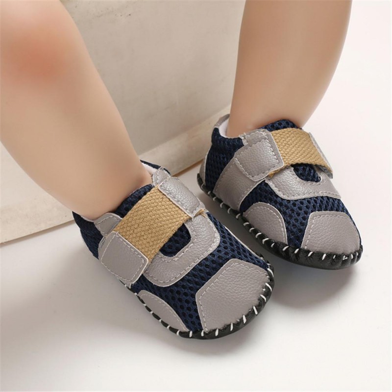 Baby Boys Non-slip Magic Tape Flat Toddler Shoes