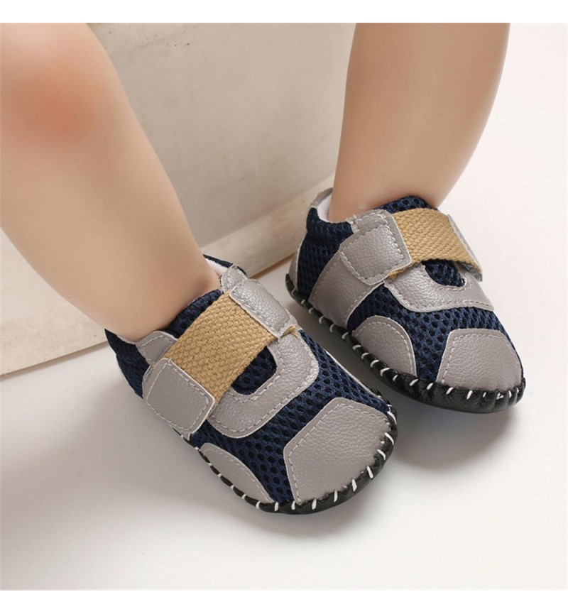 Baby Boys Non-slip Magic Tape Flat Toddler Shoes