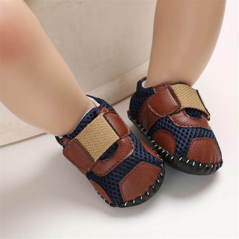 Baby Boys Non-slip Magic Tape Flat Toddler Shoes