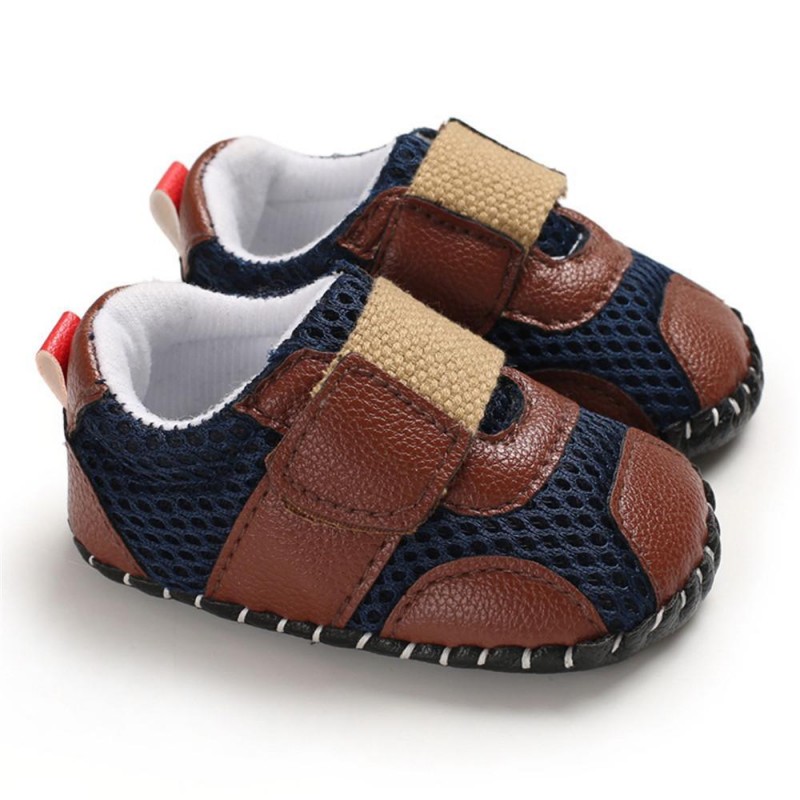 Baby Boys Non-slip Magic Tape Flat Toddler Shoes