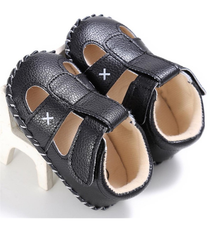 Baby PU Hollow-out Magic Tape Non-Slip Sandals Baby Shoes