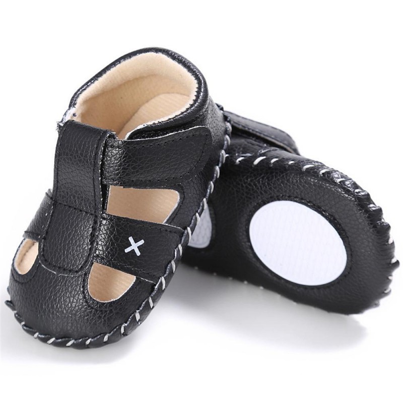 Baby PU Hollow-out Magic Tape Non-Slip Sandals Baby Shoes