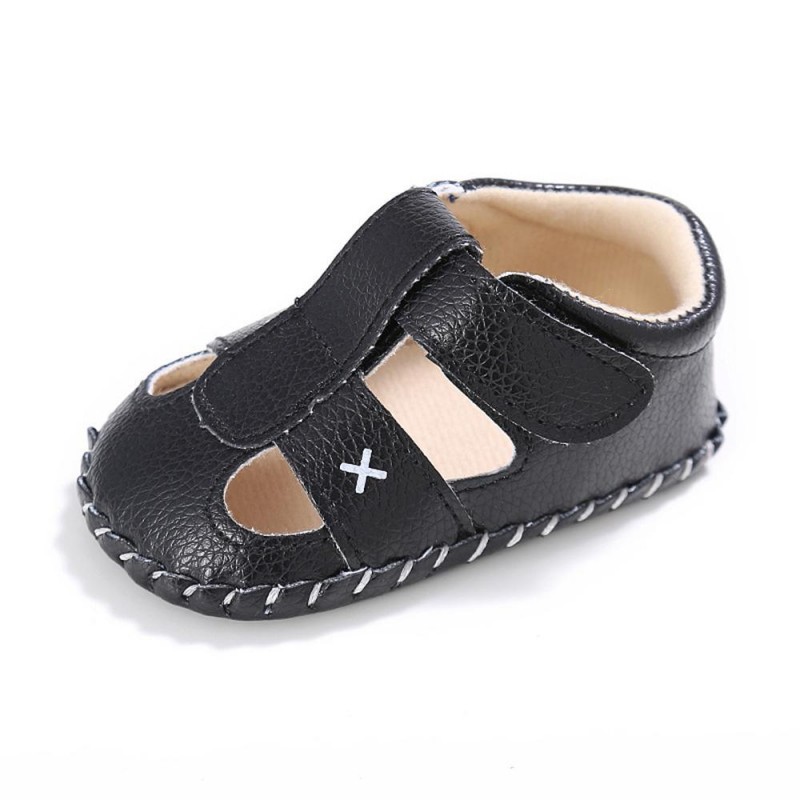 Baby PU Hollow-out Magic Tape Non-Slip Sandals Baby Shoes