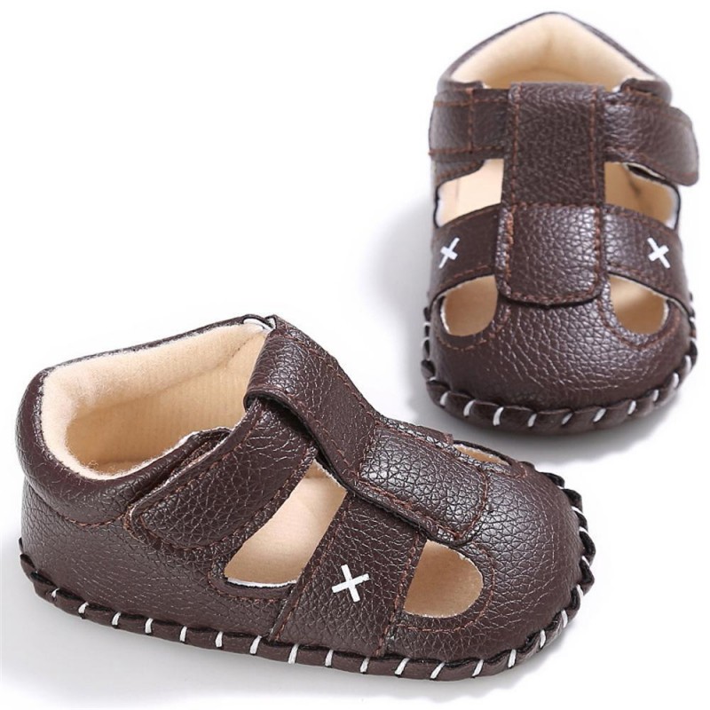 Baby PU Hollow-out Magic Tape Non-Slip Sandals Baby Shoes