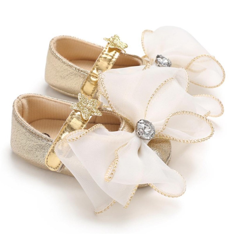 Baby Princess Bow Decor Magic Tape Star Sandals Kids Shoes