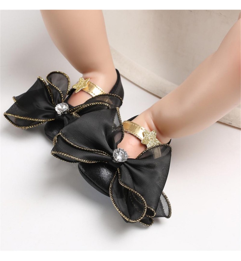 Baby Princess Bow Decor Magic Tape Star Sandals Kids Shoes