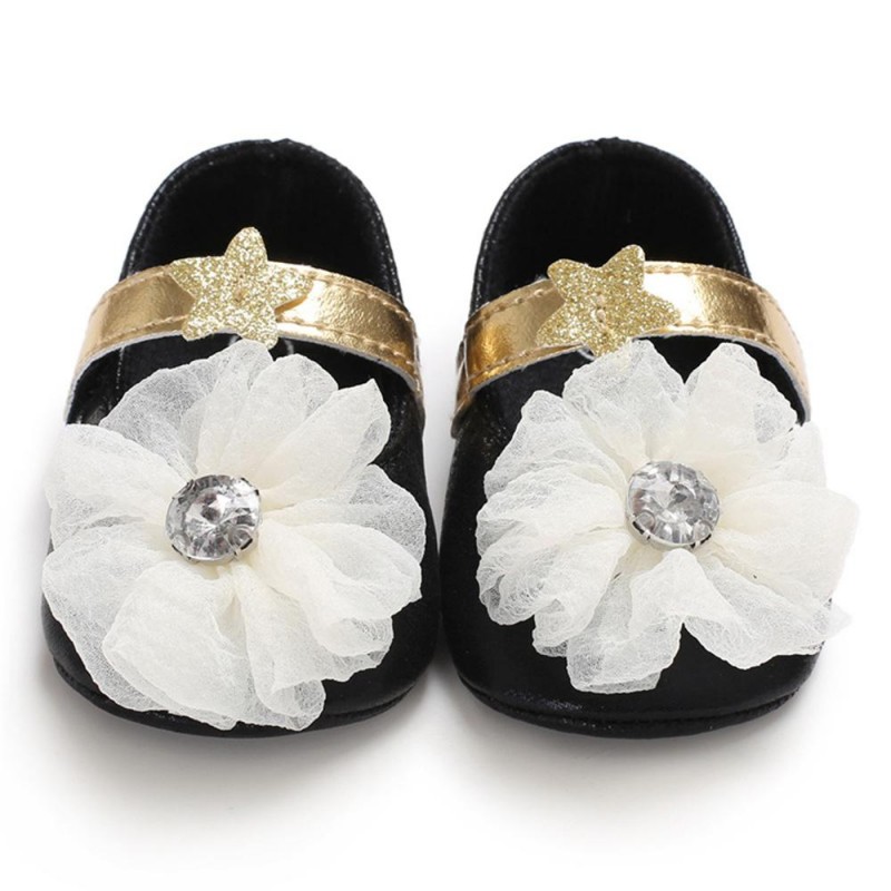 Baby Princess Bow Decor Magic Tape Star Sandals Kids Shoes