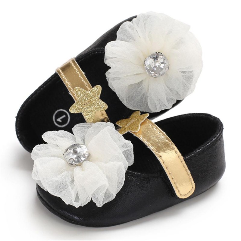 Baby Princess Bow Decor Magic Tape Star Sandals Kids Shoes
