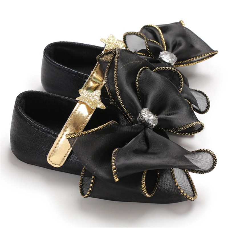 Baby Princess Bow Decor Magic Tape Star Sandals Kids Shoes