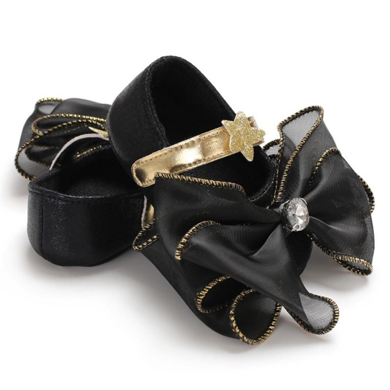 Baby Princess Bow Decor Magic Tape Star Sandals Kids Shoes