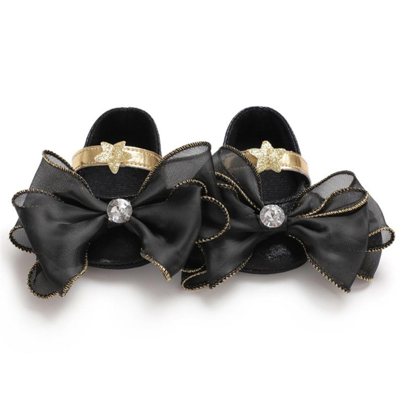 Baby Princess Bow Decor Magic Tape Star Sandals Kids Shoes