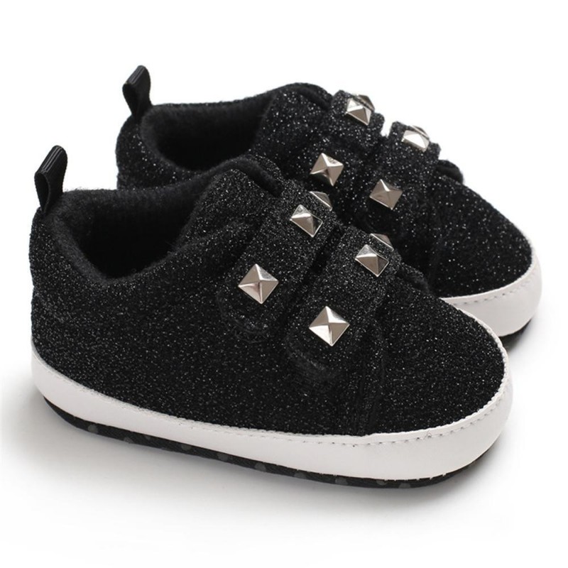 Baby Girls Rivet Magic Tape Casual Sneakers Girls Shoes 