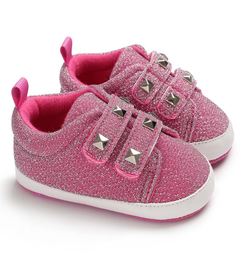 Baby Girls Rivet Magic Tape Casual Sneakers Girls Shoes 