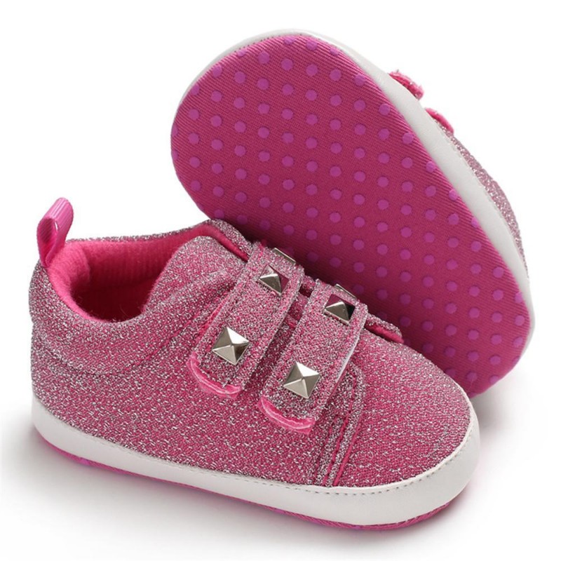Baby Girls Rivet Magic Tape Casual Sneakers Girls Shoes 
