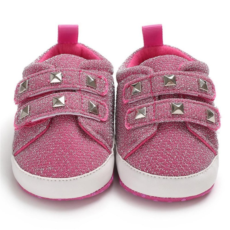 Baby Girls Rivet Magic Tape Casual Sneakers Girls Shoes 