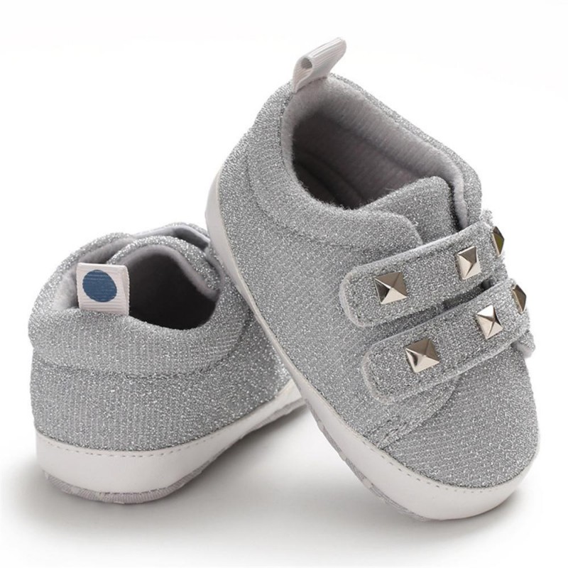 Baby Girls Rivet Magic Tape Casual Sneakers Girls Shoes 