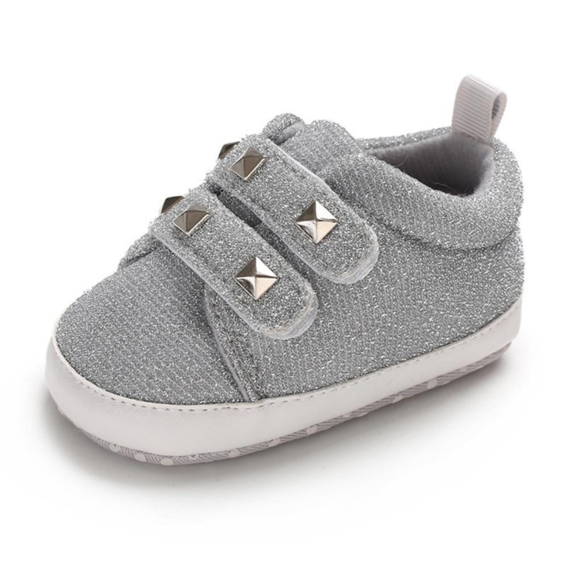 Baby Girls Rivet Magic Tape Casual Sneakers Girls Shoes 