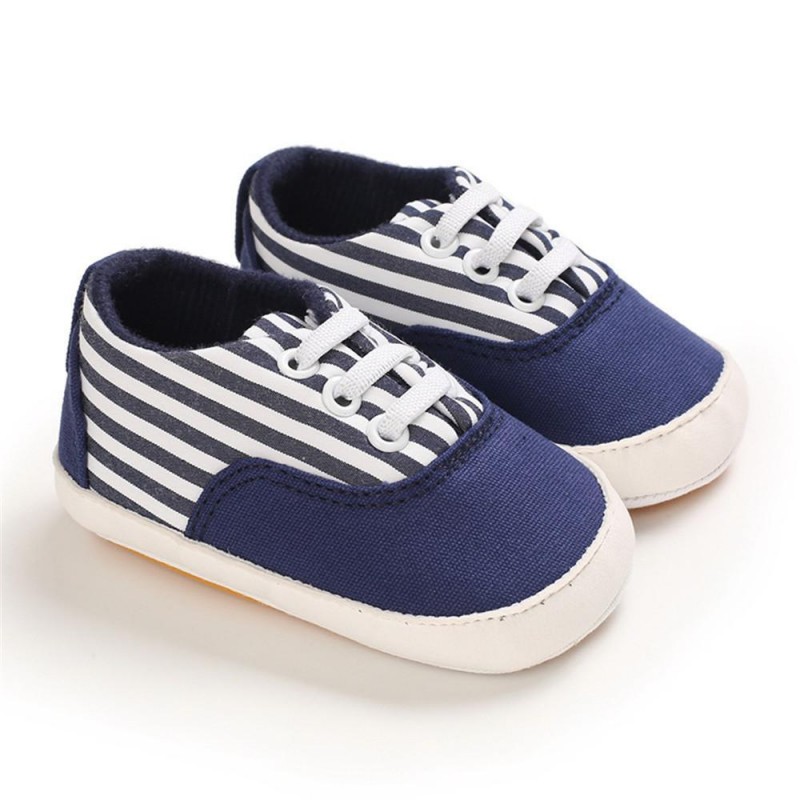 Baby Boys Solid Canvas Lace Up Sneakers Toddler Shoes