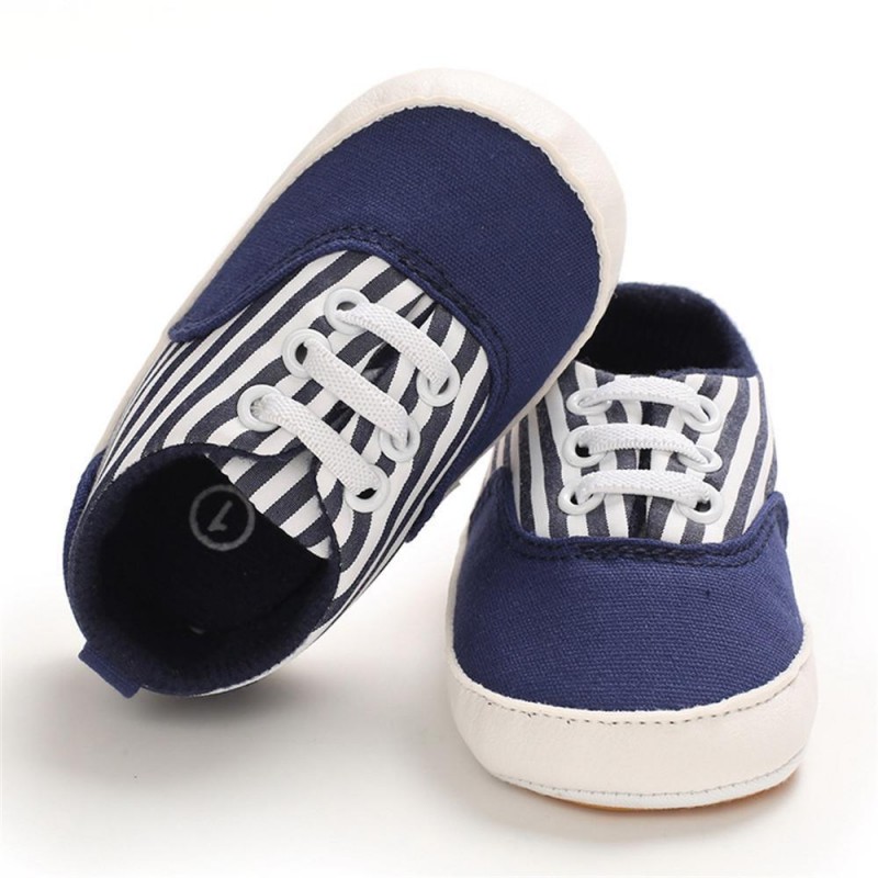 Baby Boys Solid Canvas Lace Up Sneakers Toddler Shoes
