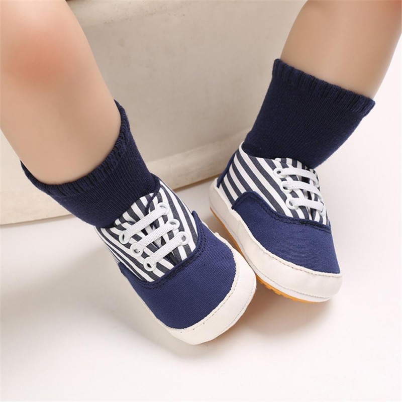 Baby Boys Solid Canvas Lace Up Sneakers Toddler Shoes
