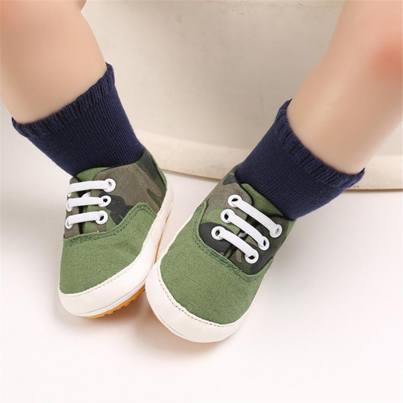 Baby Boys Solid Canvas Lace Up Sneakers Toddler Shoes