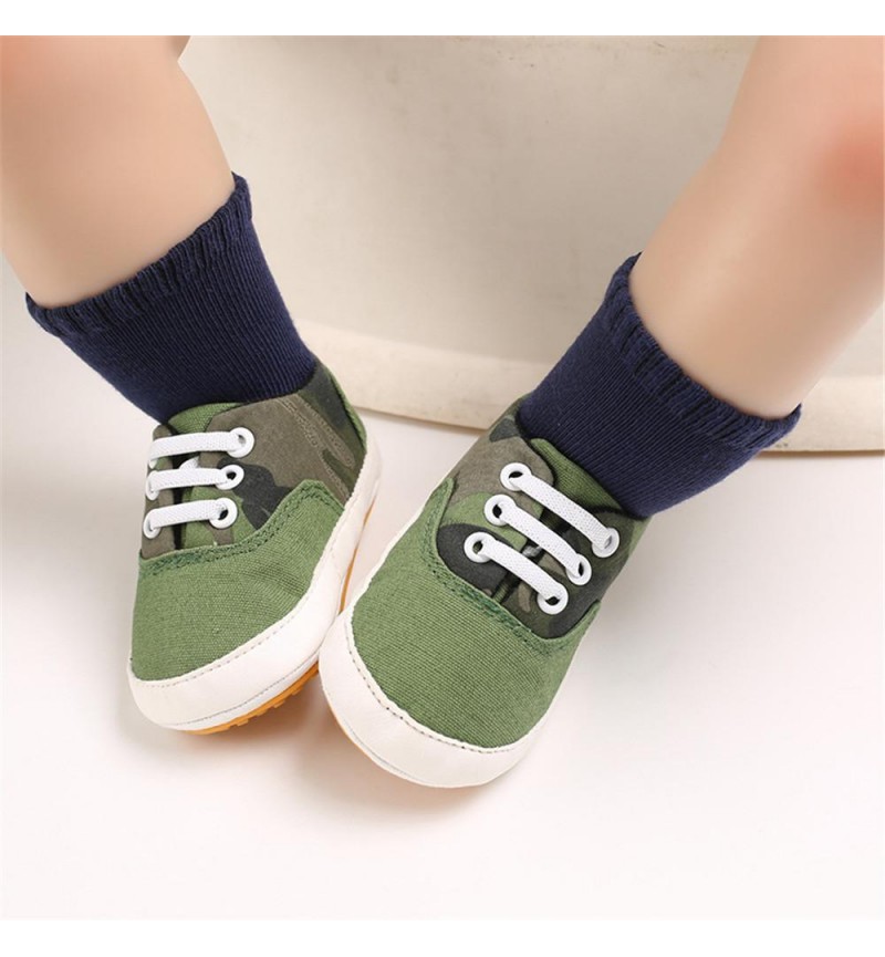 Baby Boys Solid Canvas Lace Up Sneakers Toddler Shoes