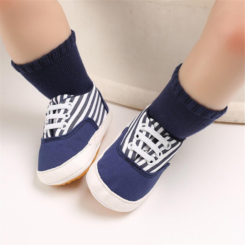 Baby Boys Solid Canvas Lace Up Sneakers Toddler Shoes