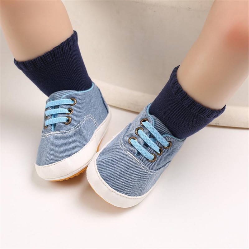 Baby Boys Solid Canvas Lace Up Sneakers Toddler Shoes
