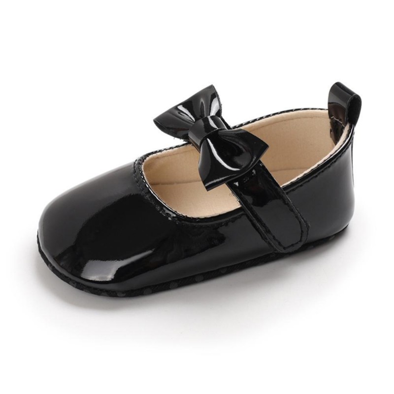 Baby Girls Solid Cute PU Magic Tape Shoes Baby Shoes