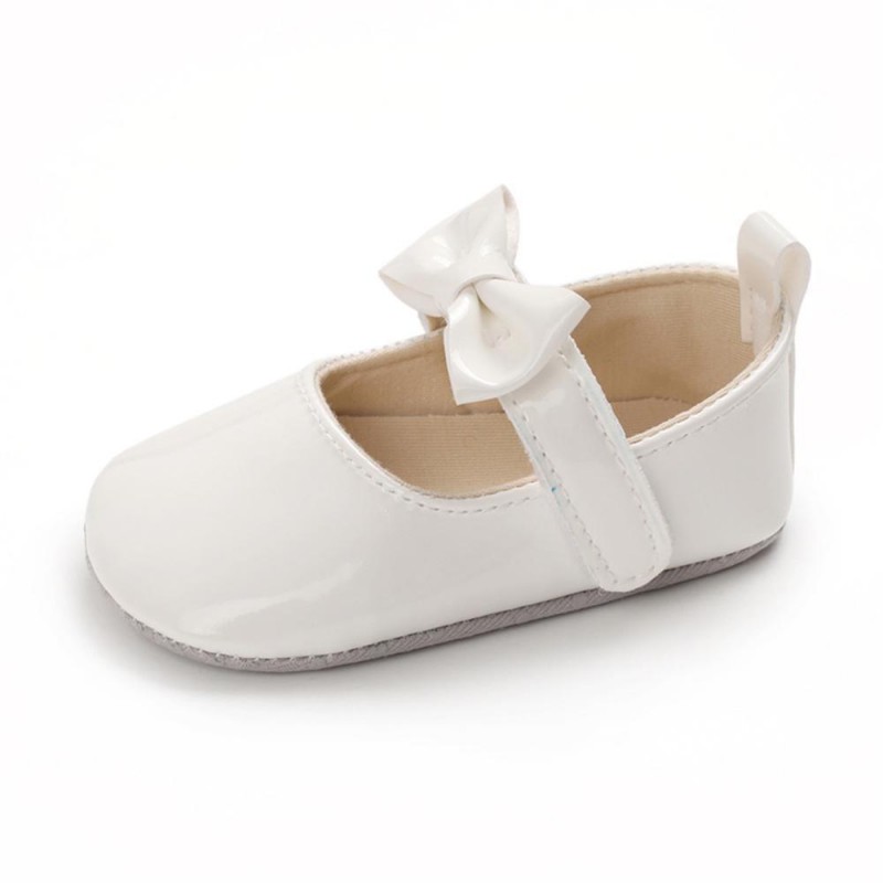 Baby Girls Solid Cute PU Magic Tape Shoes Baby Shoes