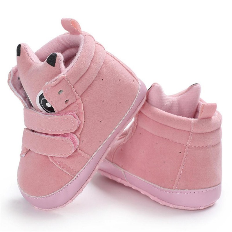 Baby Unisex Solid Magic Tape Cartoon Sneakers Shoes Kids