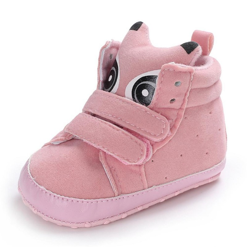 Baby Unisex Solid Magic Tape Cartoon Sneakers Shoes Kids