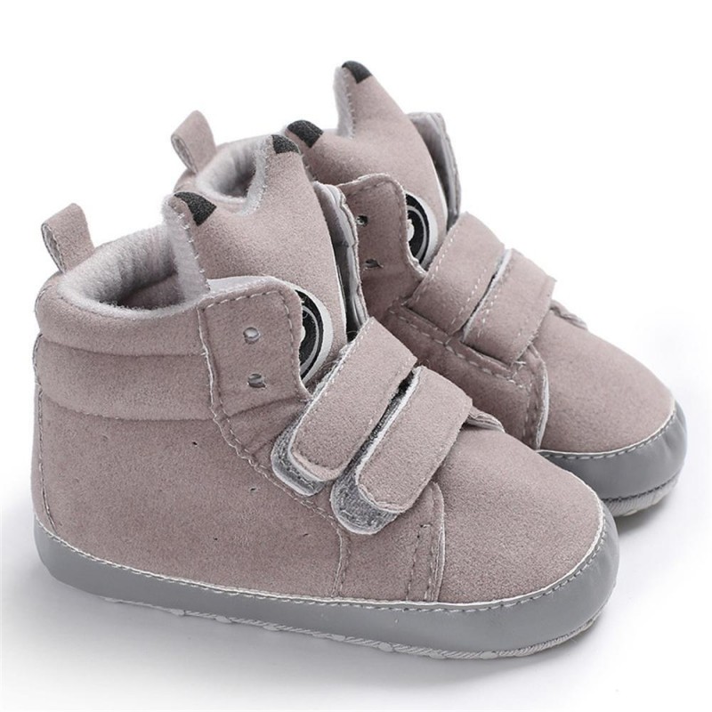 Baby Unisex Solid Magic Tape Cartoon Sneakers Shoes Kids