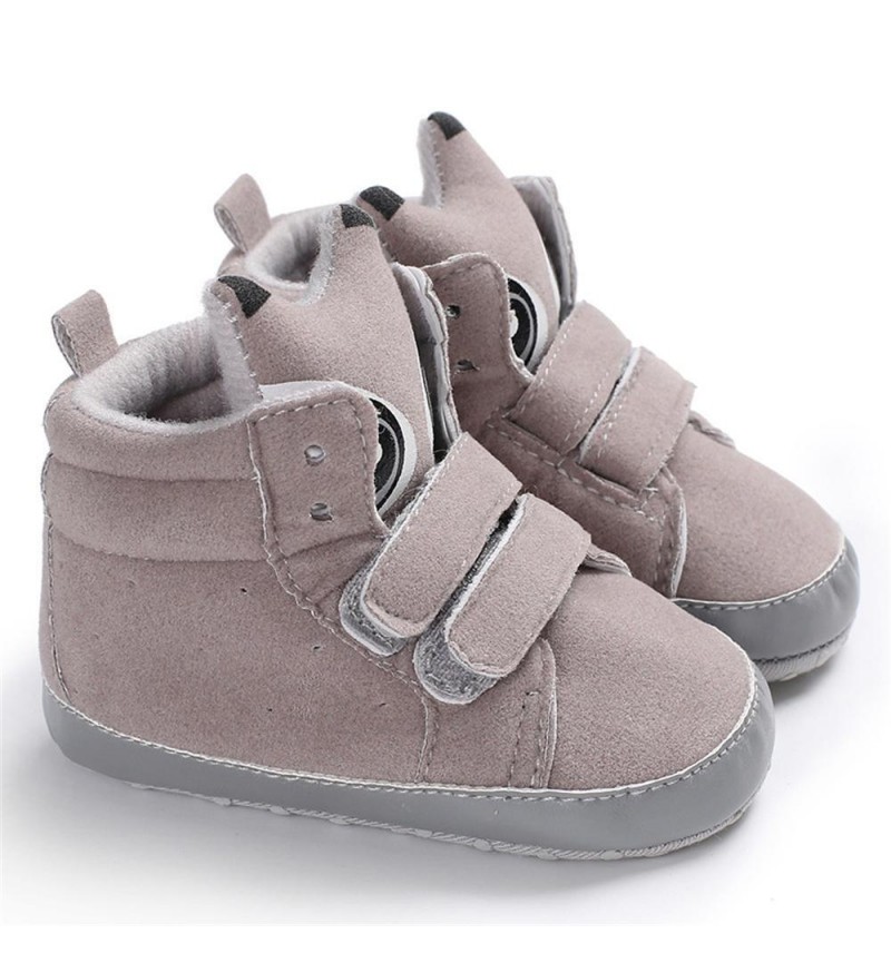 Baby Unisex Solid Magic Tape Cartoon Sneakers Shoes Kids