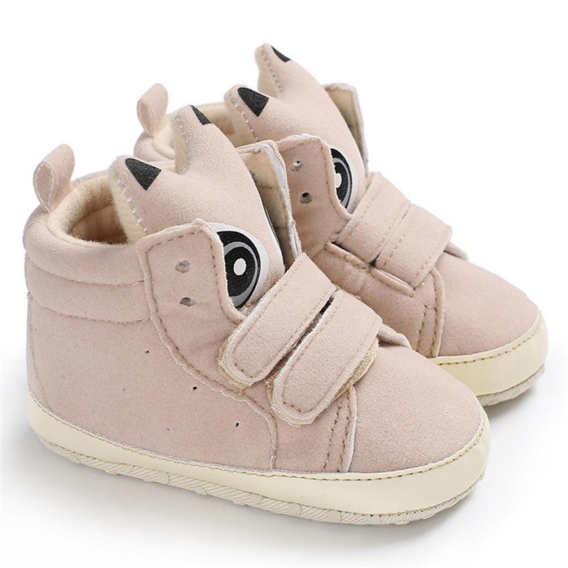 Baby Unisex Solid Magic Tape Cartoon Sneakers Shoes Kids
