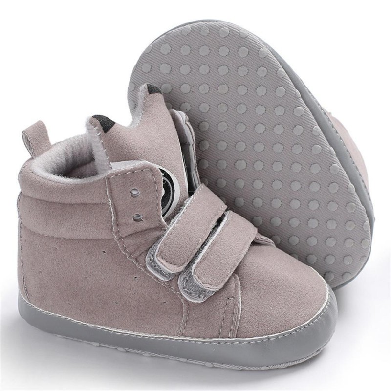 Baby Unisex Solid Magic Tape Cartoon Sneakers Shoes Kids