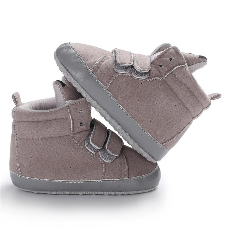 Baby Unisex Solid Magic Tape Cartoon Sneakers Shoes Kids