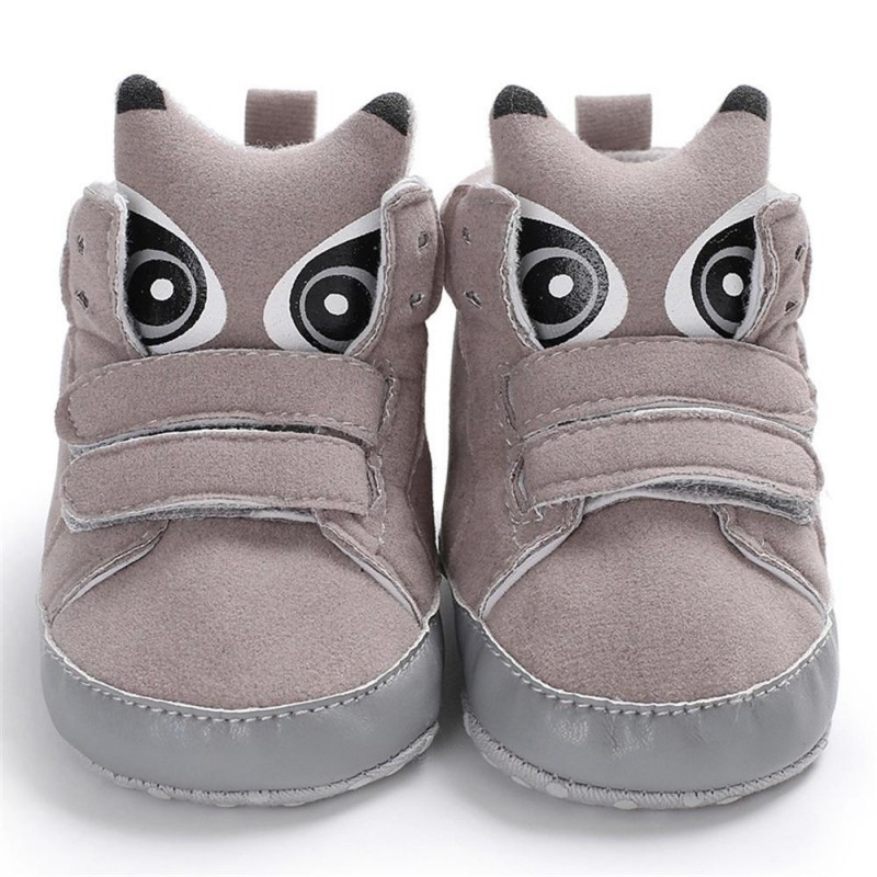Baby Unisex Solid Magic Tape Cartoon Sneakers Shoes Kids