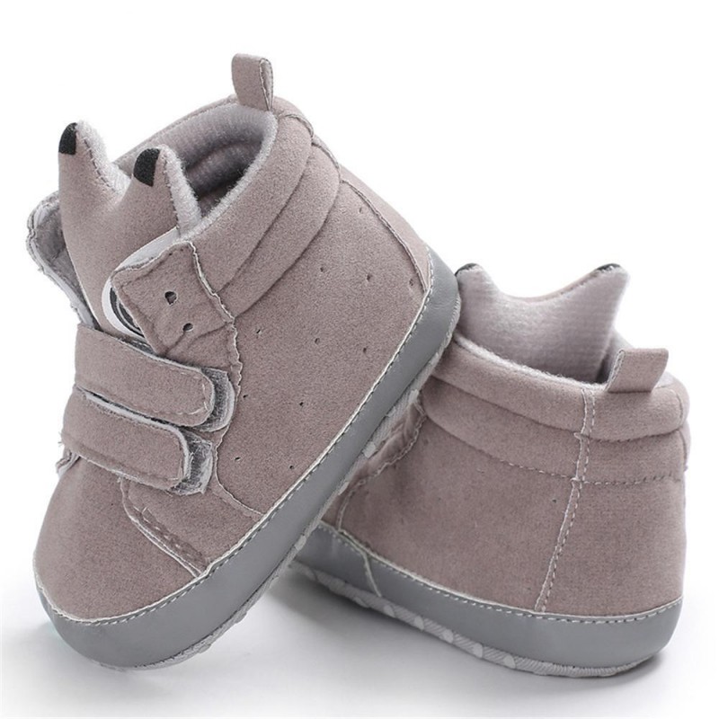 Baby Unisex Solid Magic Tape Cartoon Sneakers Shoes Kids